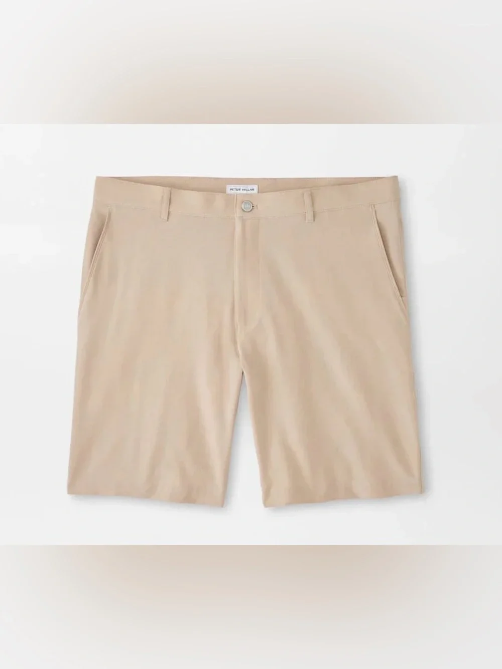 Peter Millar Shackleford Performance Hybrid Shorts Men 38 Beige Stretch Golf NWT